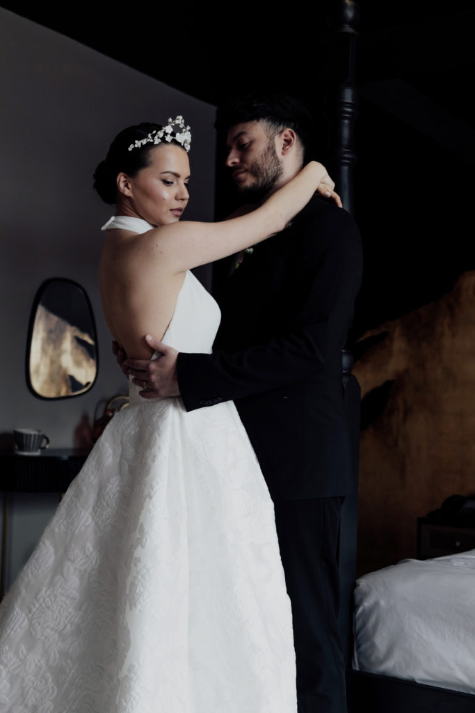 Modern country wedding model