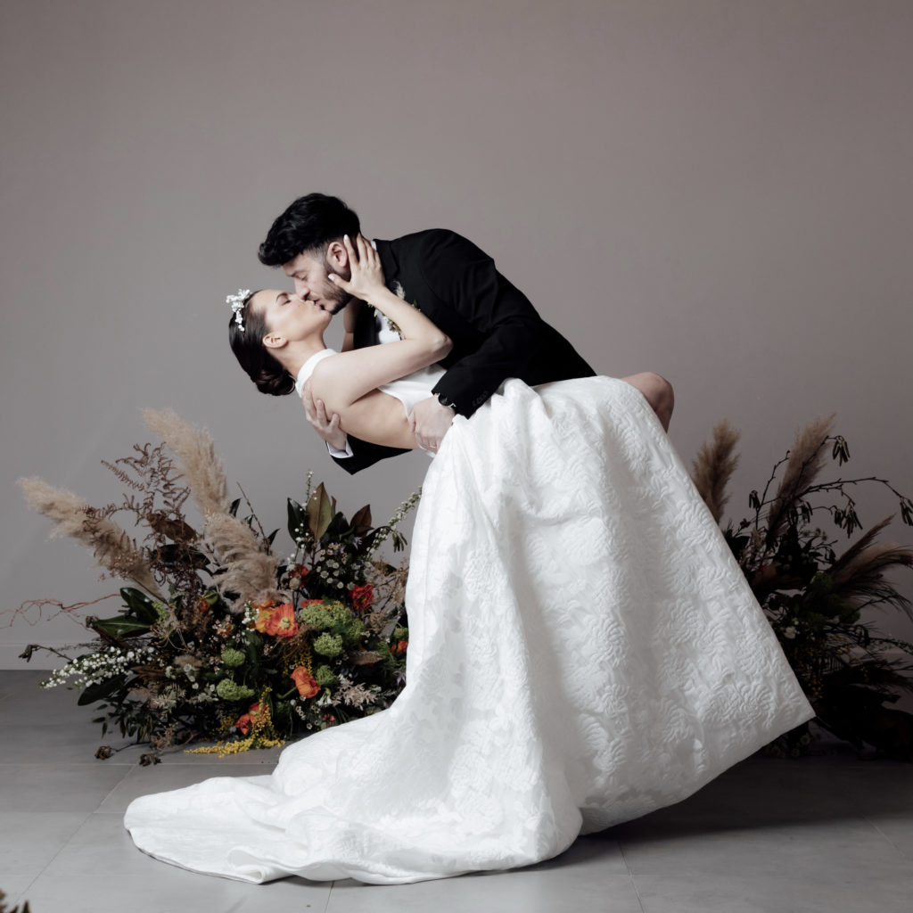 Modern country wedding models