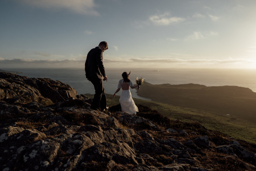 a bride and groom who followed wales wedding rules
