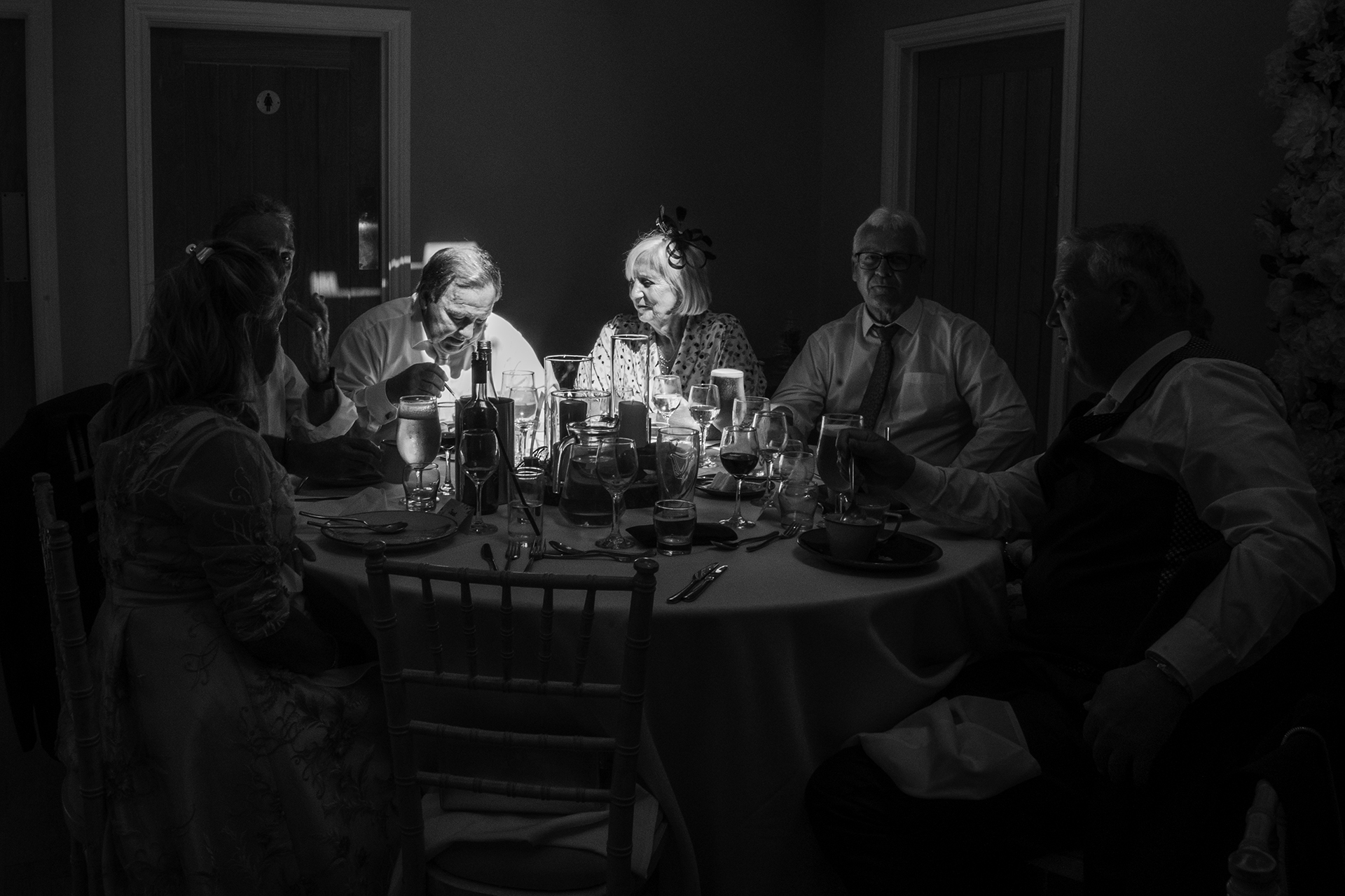 wedding guests at Alison and matt's woodland wedding