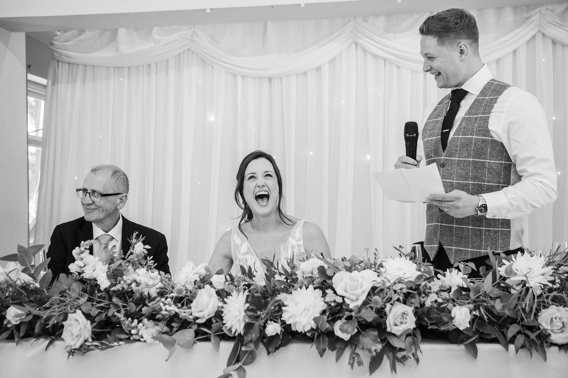 wedding guests at Alison and matt's woodland wedding