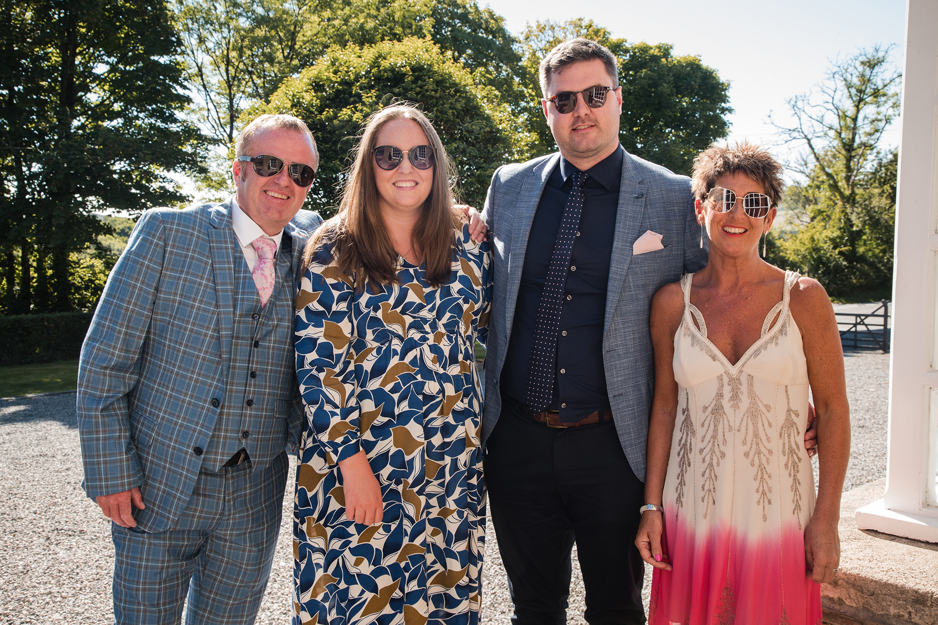 wedding guests at Alison and matt's woodland wedding