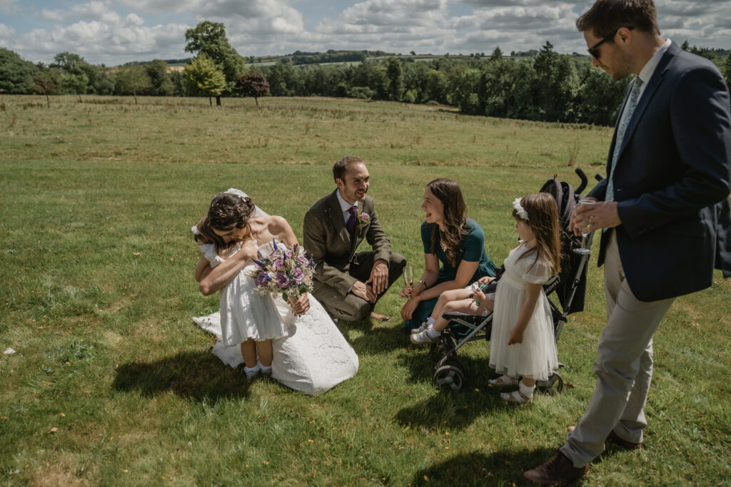 Summer wedding couple