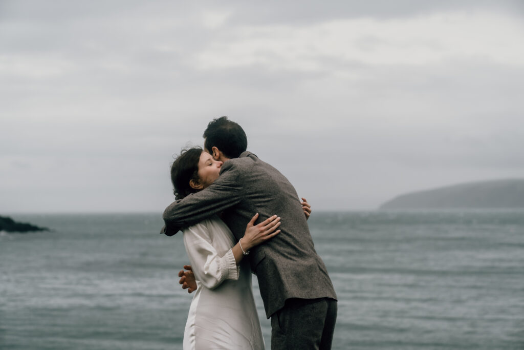 Nantwen elopement bride and groom
