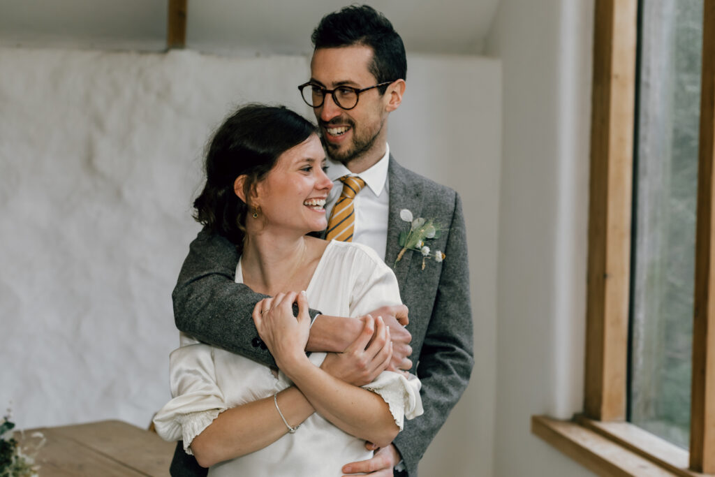 Nantwen elopement bride and groom