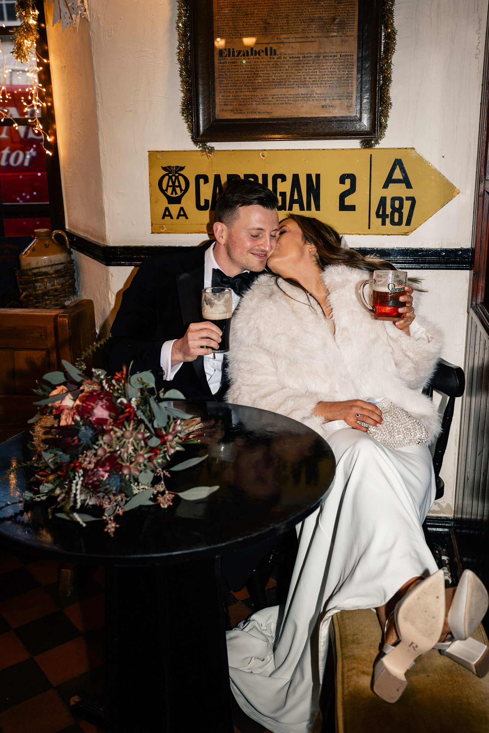 Winter wedding in Newport, Pembrokeshire