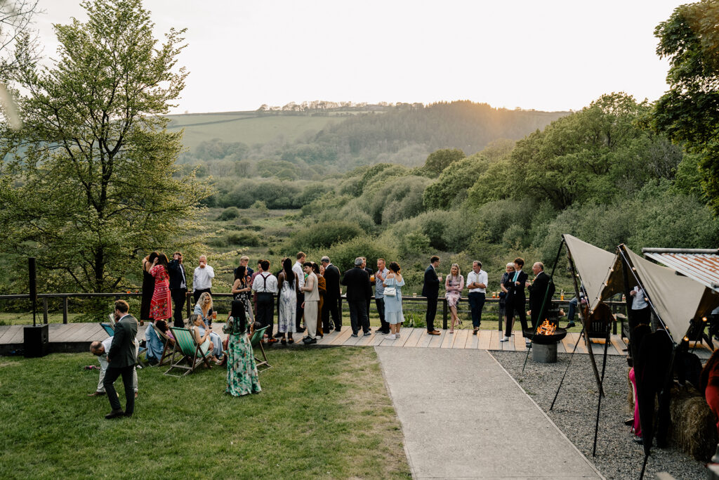 Fforest Farm wedding ceremony in the ancient quarry at Cilgerran, West Wales