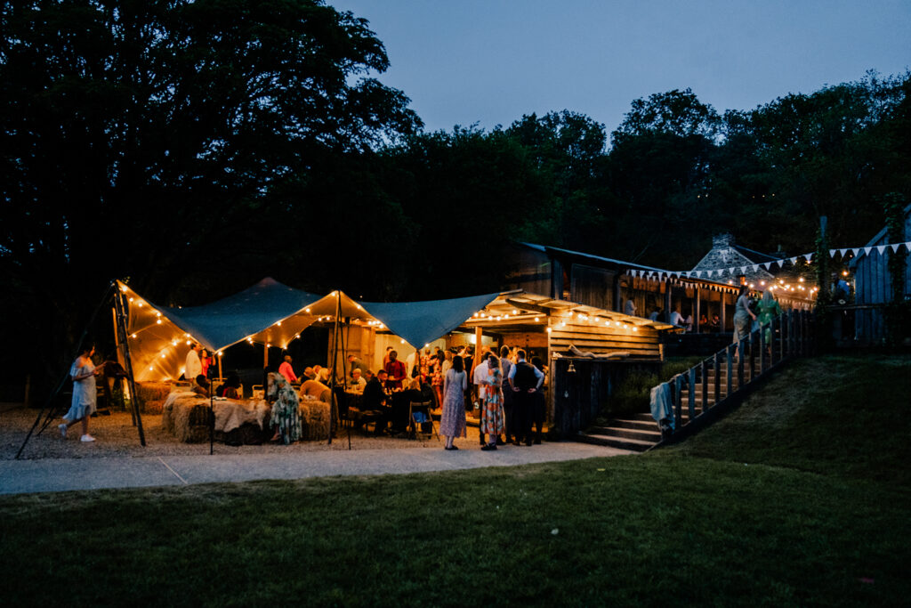Fforest Farm wedding ceremony in the ancient quarry at Cilgerran, West Wales
